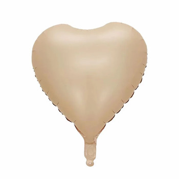 45cm Beige Foil Heart Balloon