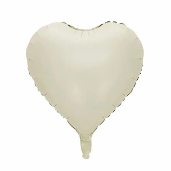45cm Ivory Foil Heart Balloon