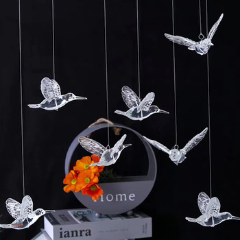 Hanging Acrylic Bird - 9cm x 11cm