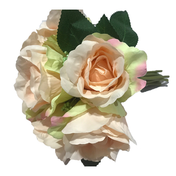 Soft Pink Rose Bouquet - Large Flowers Green Filler
