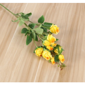 71cm Yellow/Orange Mini Rose Bud Stem