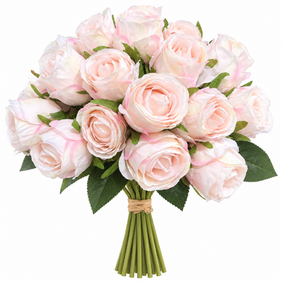 18 Head Silk Rose Bouquet - Pink