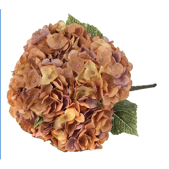 44cm  5 Head Hydrangea Stem Autumn