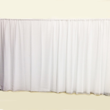 3m White Polyester & Sheer Backdrop Curtain