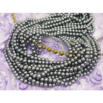 8m x Silver 8mm String Pearl Beads