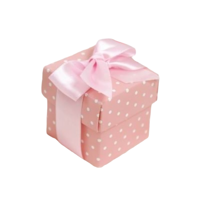50pk 2pc Favor Box Pink Polko Dot