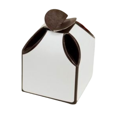 50pk Two Tone Favor Box - Brown