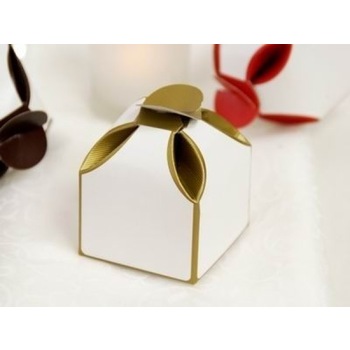 50pk Two Tone Favor Box - Gold Clearance