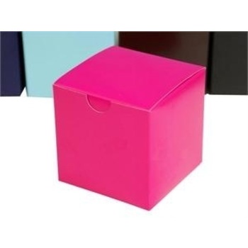 50pk 7.5cm Favor Box - Fushia - Cup Cake Box