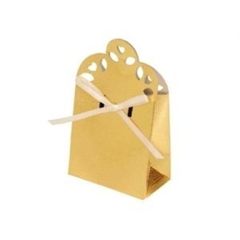 50pk Sacchetto Favor Box - Gold