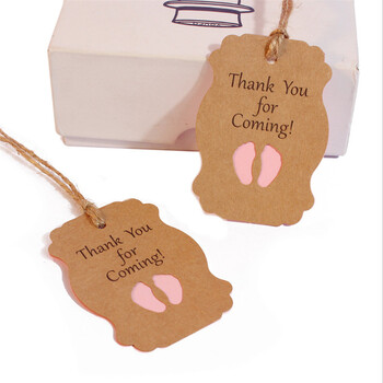 thumb_Girl Themed Baby Shower Thank You Tags - Pink