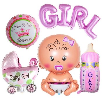 Foil Baby Girl Balloon Kit - Pink