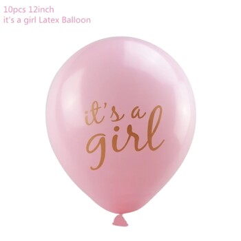 10pc - Its A Girl Latex Balloons - Pink