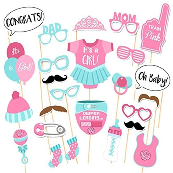 25pc - Baby Shower Photo Props - Girl 