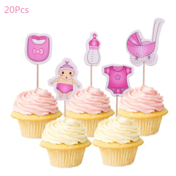 20pc - Baby Shower Cake Toppers - Girl