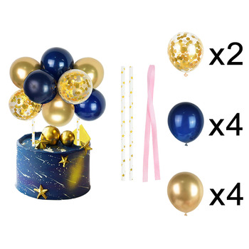 Balloon Cake Topper - Navy and Gold Themed