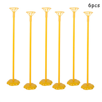 6pk - Yellow 40cm Balloon Table Centerpiece Stand