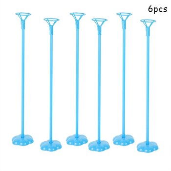 6pk - Blue 40cm Balloon Table Centerpiece Stand