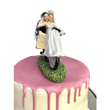 Cake Topper - Bicycle Bride