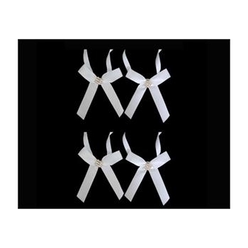 Bows/Bands - Diamond Buckle Ivory 4pk