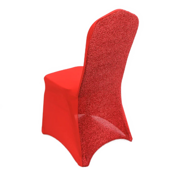 Lycra Chair Cover Mesh Glitter - Red