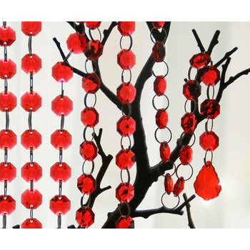 Acrylic Chain - Red 90cm