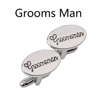 Silver Cufflinks - Groomsman