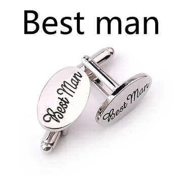 Silver Cufflinks - Best Man