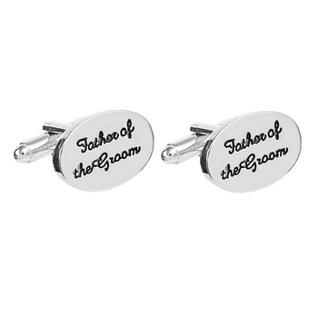 Silver Cufflinks - Father of the Groom