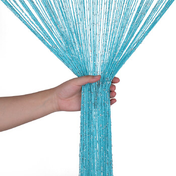 thumb_String Backdrop Cutain 2m - Blue with silver threads