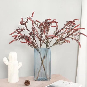 Native Flower Stem 85cm - Burnt  Red