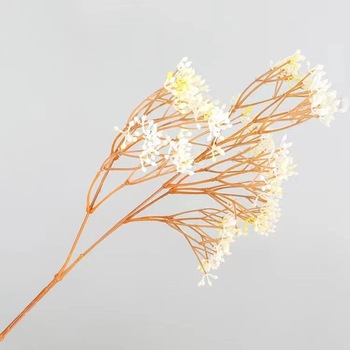 Flower Stem - Bud Form - 66cm -  Cream/Yellow
