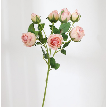 thumb_50cm - Pink Dried Look Rose Stem 7 Heads