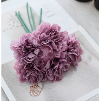 Carnation Bouquet 5 Head - Mauve