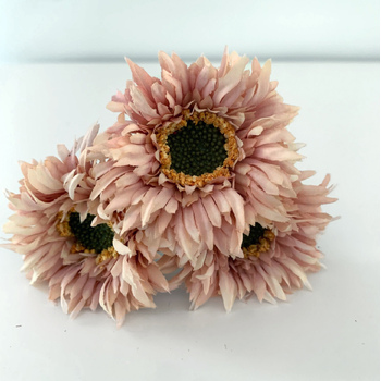 3 Head Gerbera Daisy Bouquet - Soft Pink