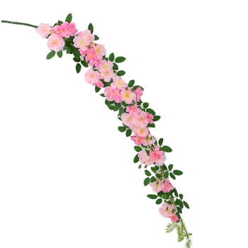1.3m Rambling Rose Style Garland - Pinks
