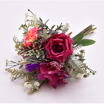 30cm - Mixed Bouquet -  Fushia/Pink/Purple