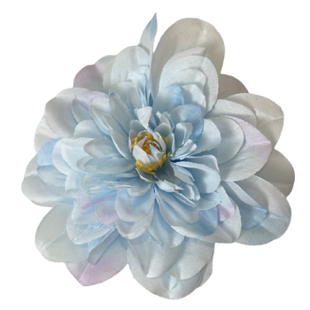 14cm Dahlia Flower Head - Blue