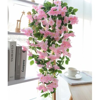 90cm Rambling Rose Vine/Garland - Pink