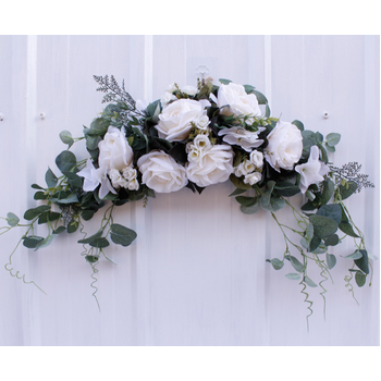 thumb_80cm White Floral Rose Arch Swag