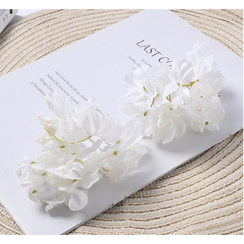 10cm Hydrangea Flower Bloom - White
