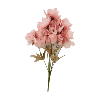 40cm Anemone Bush 9 Head - Pink