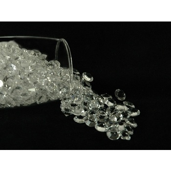 500gms Clear 10mm - Acrylic Flat Diamond Scatters 