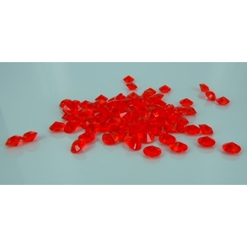 10mm Red -  1kg Acrylic Flat Diamond Scatters