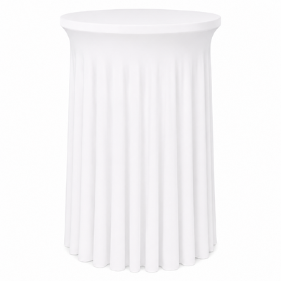 60cm White Semi Fitted Cocktail Table & Dry Bar Cover