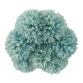 7 Head Carnation Bouquet - Blue/green