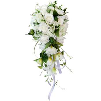 Bridal Teardrop Bouquet - White