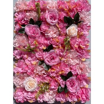 Rose/Hydrangea/Greenery Flower Wall Fushia/Pink/Peach
