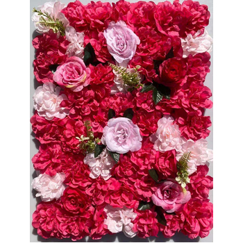 Rose/Hydrangea/Greenery Flower Wall Pink/Fushia