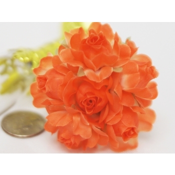 72 x Semi-Bloomed Craft Roses - Orange